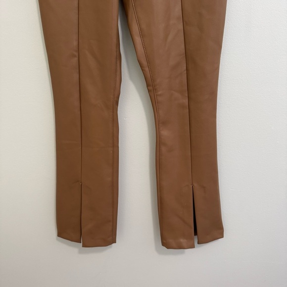 Abercrombie & Fitch NWT Split Hem Faux Leather Pants Short - Picture 4 of 8
